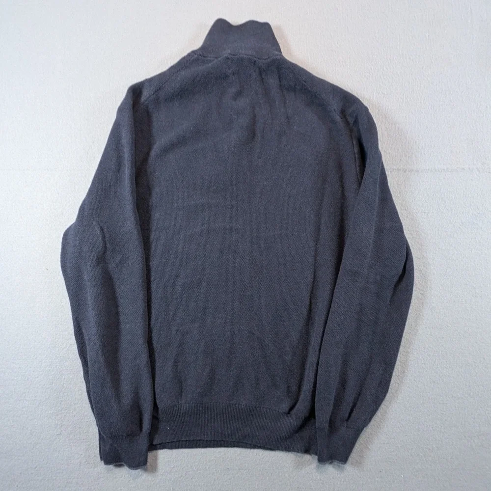 Polo Ralph Lauren Quarter Zip Sweater Mens Large Navy Blue Pima Cotton